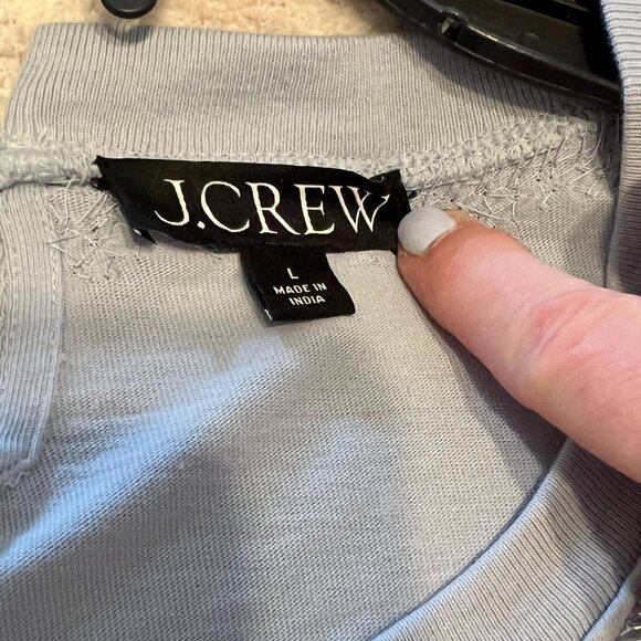 J CREW Heavy jersey T-shirt with rhinestones SIZE L WOMEN'S - Picture 13 of 15